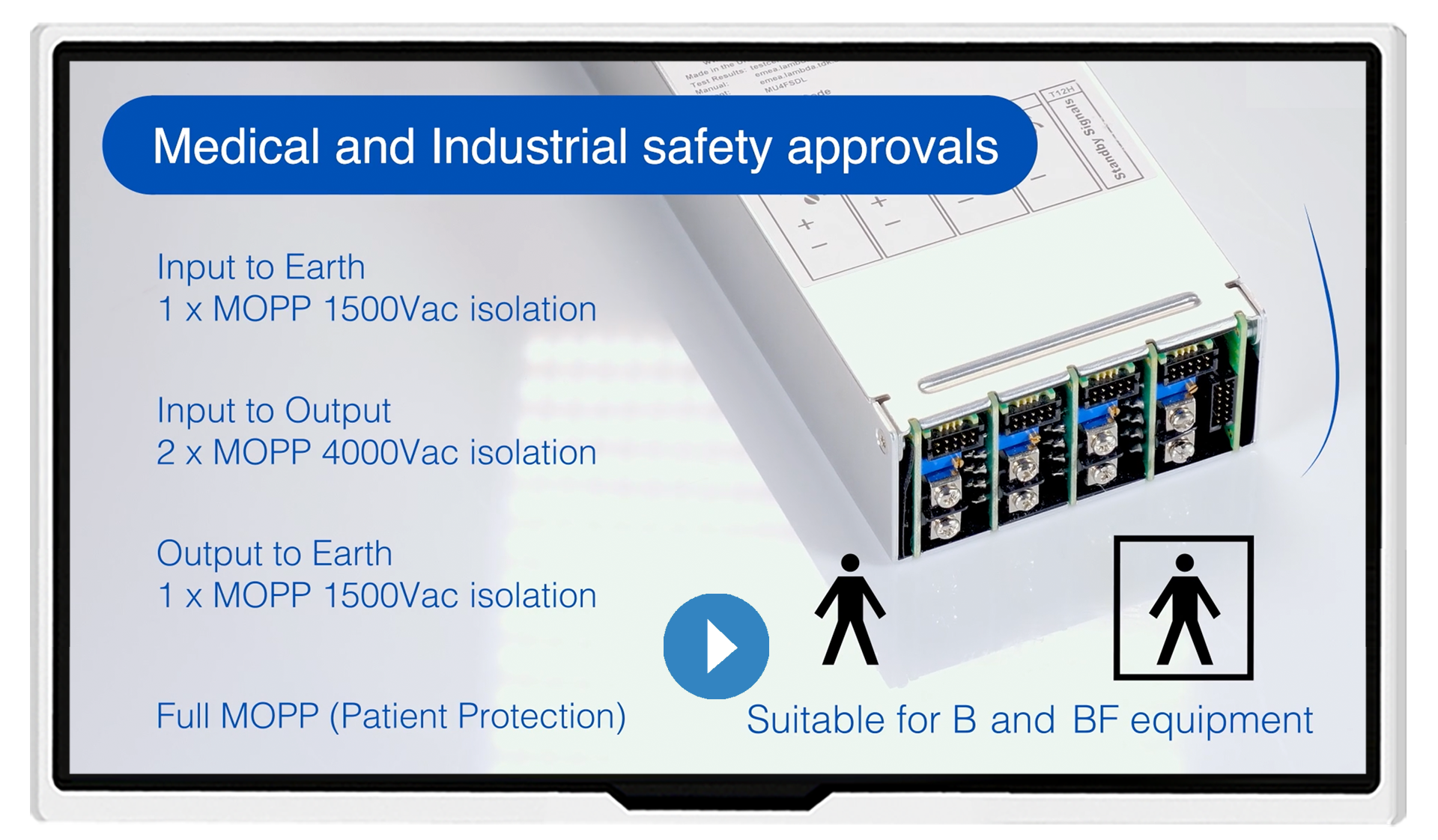  TDK: Introducing MU4 600/800 watts 1U modular power supply