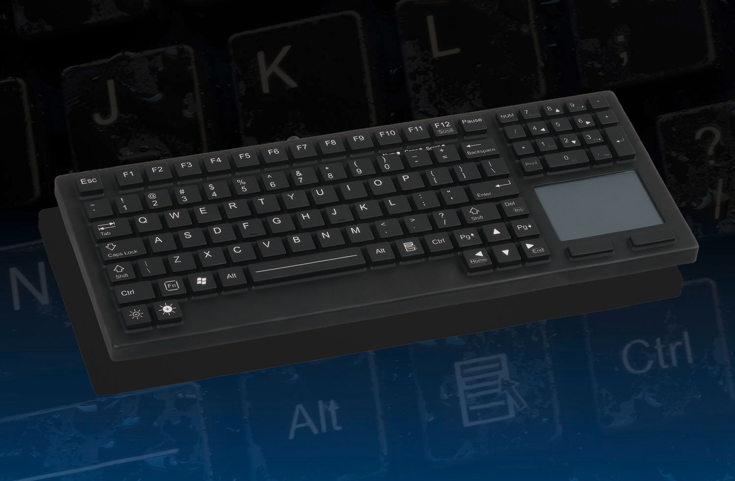 Protected from cold, moisture and dust: Compact silicone keyboards in protection class IP68