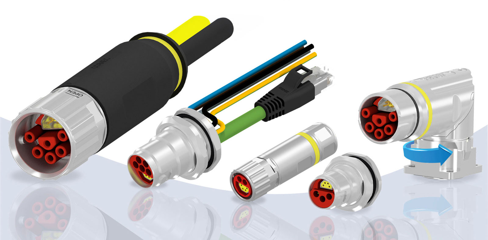 
        One-cable Hybrid Connectors
    
